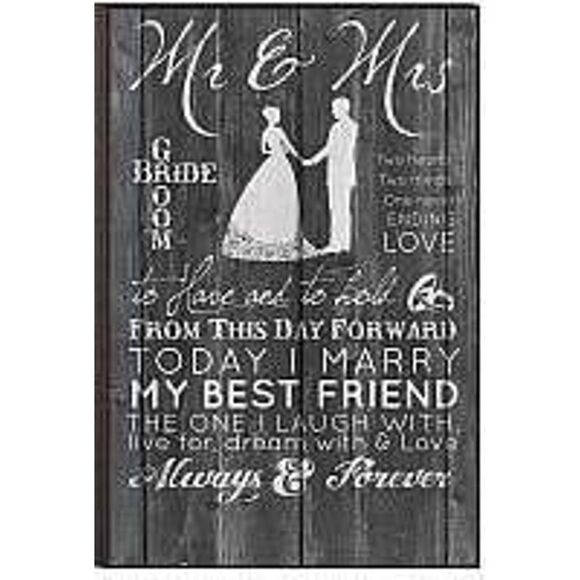 PGD Engravables Other - PGD Engravables Black Mr. & Mrs. Engravable Plaque